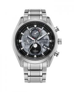 Роскошные титановые часы Citizen Eco-Drive Sport, 43 мм, серый