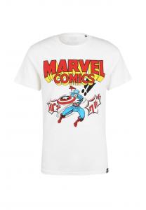 Футболка Marvel Comics Капитан Америка Япония с крутым принтом Капитана Америки Re:Covered, белый