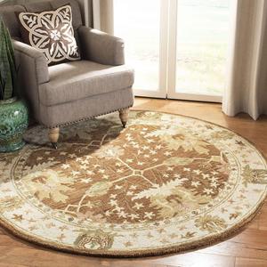 Ковер SAFAVIEH, 244 x 244 см, Anatolia Collection Brown / Beige AN540B ручной работы традиционный восточный премиум шерстяной