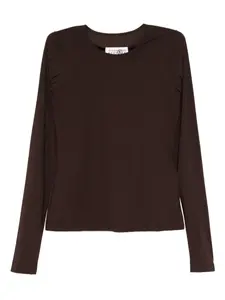 Футболка узкого кроя MM6 Maison Margiela, коричневый