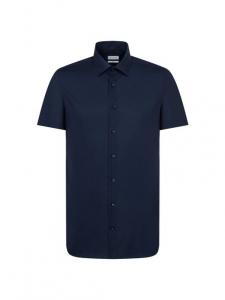 Деловая рубашка узкого кроя с коротким рукавом Seidensticker, синий