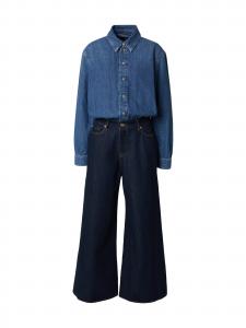 7 for all mankind Комбинезон в синем дениме, темно-синий