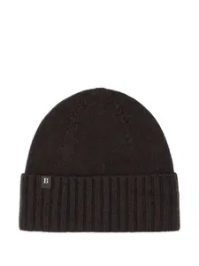 Шапка бини в рубчик Boggi Milano, коричневый