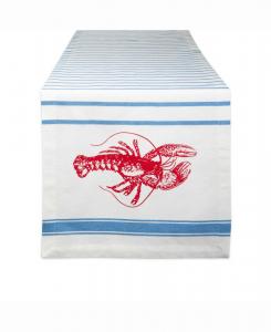 Скатерть-дорожка с полосками, имитирующими лобстера, 14" x 72" Design Imports, Blue