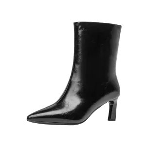 GUDIANFENGDU Женские черные угги на меху, цвет Black (Fleece-Lined)