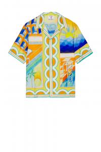 Short Sleeve Cuban Collar Рубашка Casablanca, Surreal Pool