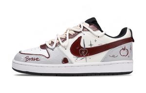 Nike Court Borough White Rainbow устойчивые к истиранию детские скейтбординговые ботинки unisex