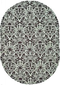 Ковер SAFAVIEH, 138 x 199 см, Chelsea Collection, овальный, Sage & Chocolate, ручное плетение, французский кантри из шерсти, идеален для помещений с высокой проходимостью в гостиной, спальне (HK368C)