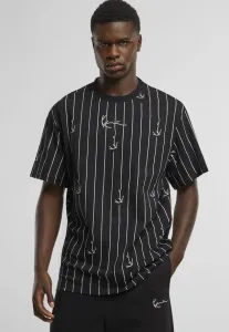Футболка с небольшим фирменным логотипом и принтом в полоску. Karl Kani, Black White