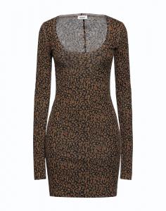 Мини-платье Nanushka, коричневый