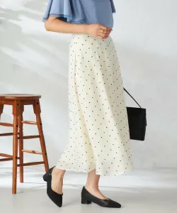 Юбка-клеш в горошек Avv, цвет Ivory