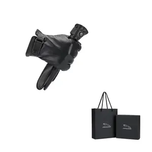 JAGUAR Настоящая овчинная кожаная перчатка для мужчин, Black