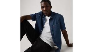 Рубашка классического стандартного кроя с коротким рукавом Levi's, Boone Dark Wash - Dark Wash