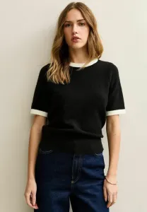 Джемпер с контрастной отделкой и матовой поверхностью New Look, Black