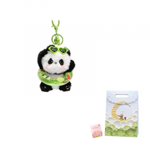 Очаровательная плюшевая кукла-брелок панда для летней вечеринки у бассейна, высота 11см Jinnew