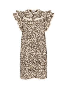 Платье мини Kirby с леопардовым принтом и рюшами Saint Tropez, Creme/Multi