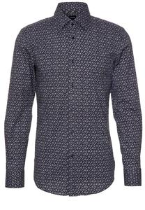 Рубашка на пуговицах классического кроя BOSS, темно-серый