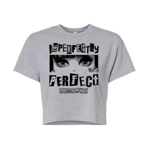 Футболка с принтом "Monster High" и крупным портретом куклы для подростков Licensed Character, серый