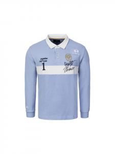 Рубашка поло с длинными рукавами MBP308 светло-голубого цвета La Martina