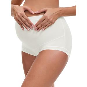 Женские трусы для беременных с высокой талией Ice Silk, полное покрытие, невидимые, дышащие Inspire Chic, White