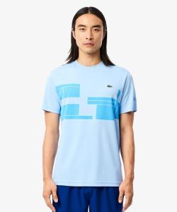 Футболка с коротким рукавом, защита от ультрафиолета UPF50+, с принтом "Новак Джокович", изготовлена из ультрасухого материала.