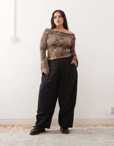 Брюки-баллоны COLLUSION Plus черного цвета