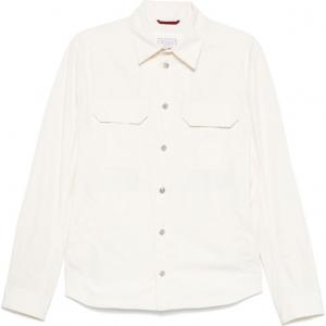 Куртка с логотипом на пуговицах Brunello Cucinelli, белый