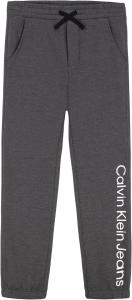 Спортивные брюки Calvin Klein для мальчиков из флиса, застегивающиеся на шнурок, Ckj Charcoal Heather