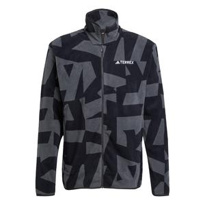 Спортивная флисовая куртка ADIDAS TERREX Multi Printed Full-Zip Fleece, черный
