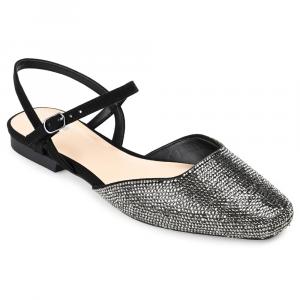 Узкие туфли Nysha на плоской подошве с открытой пяткой Journee, черный