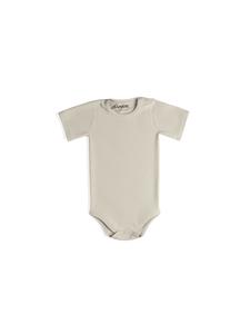 Sämann Детский боди из 100% органического хлопка, застежка на кнопках, короткие рукава, без ребристой вязки, цвет овсяного молока