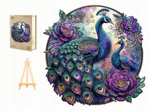 Большой Деревянный Пазл 290 Деталей Красивые Павлины В Деревянной Коробке Pasjo24