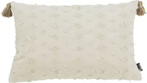 Done. декоративная подушка "Луиза", однотонная, на молнии, чехол без наполнителя, 1 шт 45х45 см, бежевый