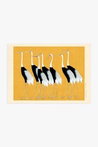 Плакат «журавли» огаты корина Postery, 30x40 см, красный