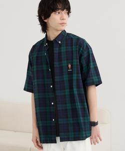 Рубашка с коротким рукавом и пуговицами в виде плюшевого мишки (темно-зеленая) эксклюзивный размер EC Coen, цвет Dk.Green