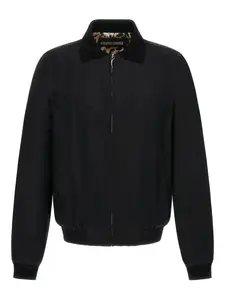 Куртка-бомбер с ребристым воротником Roberto Cavalli, черный