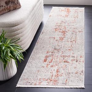 Ковер-ковер-дорожка SAFAVIEH, 67 x 244 см, Shivan Collection, Grey & Rose, современный абстрактный дизайн, не линяет и прост в уходе, идеален для помещений с высокой проходимостью в гостиной, спальне (SHV723P)