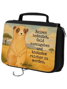 Mr. & Mrs. Panda Косметичка с изображением суриката и надписью белого цвета