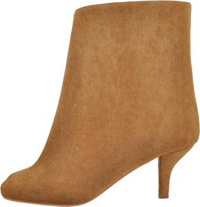 Ботильоны на низком каблуке с острым носком и скошенными каблуками для женщин Vecipatcare, Brown A