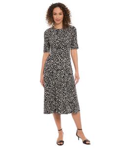 Женское миди-платье с короткими рукавами London Times, Black
