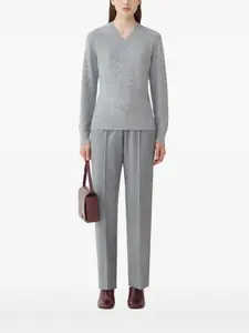 Джемпер с декорированным V-образным вырезом Fabiana Filippi, красный