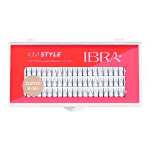 Пучки ресниц 8 мм, 60 шт./1 упаковка. Ibra Makeup Kim style