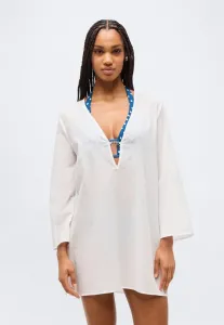 Накидка на платье с логотипом в стиле ампир, пляжный аксессуар Michael Michael Kors, White