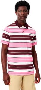 Мужская поло-рубашка LACOSTE Ultra-Dry в разноцветную полоску Защита от УФ-излучения UPF50+