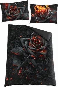 Комплект постельного белья Direct - Burnt Rose HE3093 (односпальный) (черный) Spiral