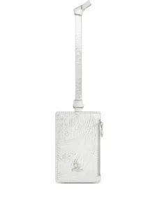 Картхолдер на молнии Courrèges, серебристый