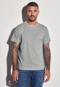 Футболка Street One MEN IN UNIFARBE, Grau/Mottled Grey