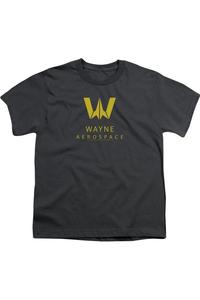 Футболка с коротким рукавом для детей "Wayne Aerospace" по мотивам фильма "Лига справедливости" Gildan, Charcoal