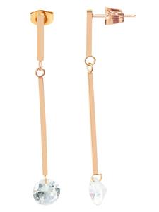 Adeliás Женские серьги - серьги-гвоздики из нержавеющей стали в золотом исполнении