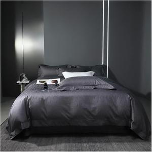 YIZUFU Комплект постельного белья из египетского хлопка сатин жаккард 1400TC черный Black